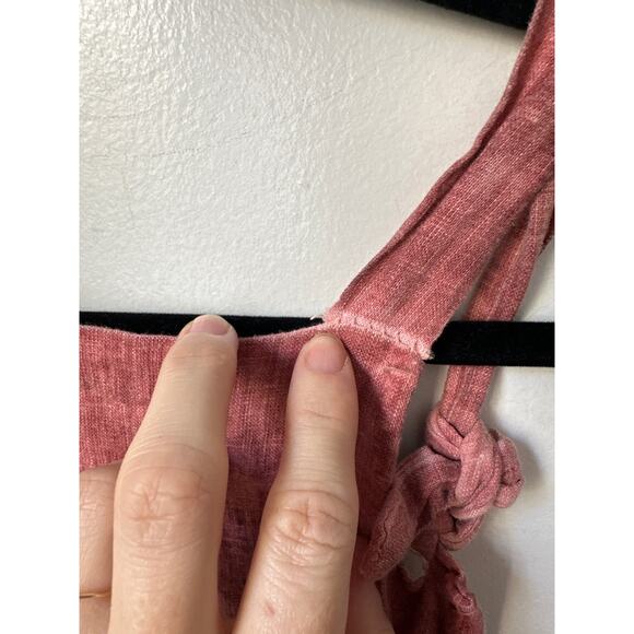 100% Linen Red Pink Jumpsuit Made in Italy - Picture 7 of 8